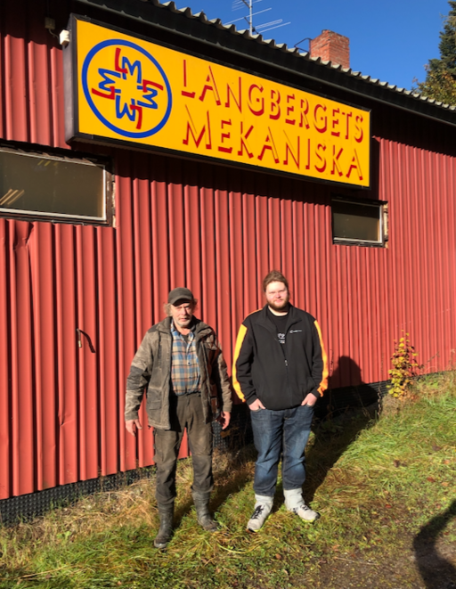Ingemart Östlund och Oliver Strandberg. Ingemar jobbade på utvecklingen på Ockelbo Industrier.