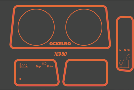 Ockelbo 4500 instrument panel dekalsatts